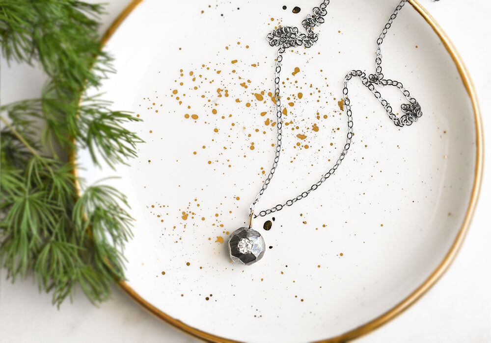 ネックレス・ペンダント Monday Edition _ Tiny Pebble Long Necklace Pebble Dot Onyx Short Necklace - Brighton