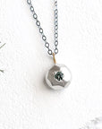 Mixed Metals Faceted Pebble + Sapphire Necklace Andrea Bonelli