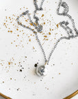 Mixed Metals Faceted Pebble + Sapphire Necklace Andrea Bonelli