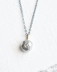 Mixed Metals Faceted Pebble + Rose Cut Diamond Necklace Andrea Bonelli