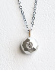Mixed Metals Faceted Pebble + S&P Diamond Necklace Andrea Bonelli