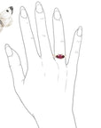 Trine Garnet + Diamond Ring Andrea Bonelli 