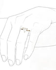 Sarai Trillion Moissanite Ring Andrea Bonelli Jewelry 