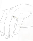 Sarai Trillion Moissanite Ring Andrea Bonelli Jewelry