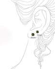 Green Tourmaline Studs Andrea Bonelli Jewelry