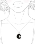 Silver Faceted Black Spinel Necklace Andrea Bonelli