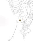 natural faceted diamond studs Andrea Bonelli Jewelry