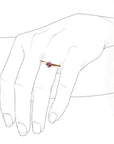Petit Lola Garnet Ring Andrea Bonelli Jewelry