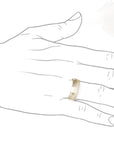 Rock Facet Half Round Band Andrea Bonelli Jewelry
