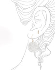 Luna Silver + Gold Earrings Andrea Bonelli Jewelry 