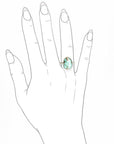 Silver + 14k Turquoise Ring Andrea Bonelli Jewelry