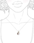 Silver + Gold Pebble Ruby Necklace Andrea Bonelli