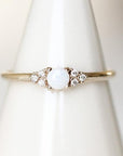 Sora Opal + Diamond Ring Andrea Bonelli Jewelry