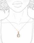 Aura Pear Halo Necklace Andrea Bonelli Jewelry