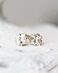 Princess Cut Studs Andrea Bonelli Jewelry