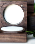 Handcrafted Walnut Ring Box Andrea Bonelli Single Slot White Interior