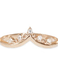 Crown Creste Moissanite Ring Andrea Bonelli 14k Rose Gold