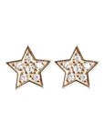 Star Diamond Studs Andrea Bonelli Jewelry 14k Rose Gold