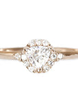 Isobel Halo Moissanite Ring Andrea Bonelli Jewelry 14k Rose Gold