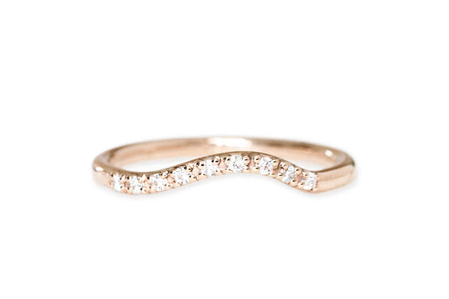 Liliana Moissanite Ring Andrea Bonelli Jewelry 14k Rose Gold