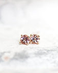 Pink Topaz Studs Andrea Bonelli Jewelry