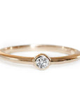 Mignon Salt + Pepper Diamond Ring Andrea Bonelli 14k Rose Gold