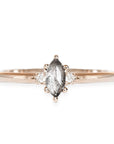 Mira Salt & Pepper Diamond Ring Andrea Bonelli 14k Rose Gold