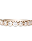 Sicily Diamond Bezel Band Andrea Bonelli 14k Rose Gold