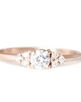 Sora Moissanite Ring Andrea Bonelli Jewelry 14k Rose Gold