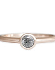 Zoe Salt + Pepper Diamond Ring Andrea Bonelli Jewelry 14k Rose Gold