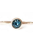 Zoe London Blue Topaz Ring Andrea Bonelli Jewelry 14k Rose Gold