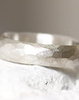 Rustic Faceted Half Round Band Andrea Bonelli Jewelry