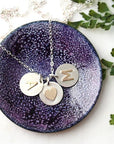 Mixed Metals Initial Necklace Andrea Bonelli Jewelry Three