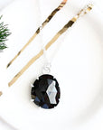 Silver Faceted Black Spinel Necklace Andrea Bonelli