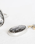 Silver Tourmalinated Quartz and Diamond Necklace Andrea Bonelli Jewelry