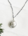 Silver Pebble + Diamond Necklace Andrea Bonelli 