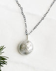 Silver Pebble + Diamond Necklace Andrea Bonelli