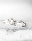 Silver Marquise Studs Andrea Bonelli Jewelry