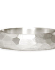 Silver Rock Facet Half Round Band Andrea Bonelli Jewelry Sterling Silver