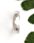 Silver Rock Facet Half Round Band Andrea Bonelli Jewelry