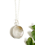 silver rutilated quartz necklace no 2 Andrea Bonelli Jewelry