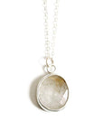 silver rutilated quartz necklace no 2 Andrea Bonelli Jewelry