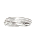 Silver Whisper Stacking Rings Andrea Bonelli Sterling Silver