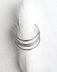 Silver Whisper Stacking Rings Andrea Bonelli 