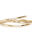 Slim Stacking Diamond Ring Set Andrea Bonelli 14k Yellow Gold