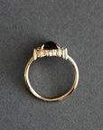 Black Diamond Crown Halo Ring 2.24ct Andrea Bonelli Jewelry