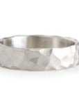 Silver Rustic Carved Band 5mm Andrea Bonelli Jewelry Sterling Silver