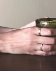 Silver Organic Pebble Band Andrea Bonelli Jewelry