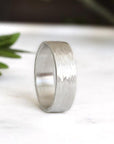 Silver Rustic Birch Band Andrea Bonelli Jewelry