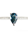 Annalise London Blue Topaz Ring Andrea Bonelli Jewelry 14k White Gold